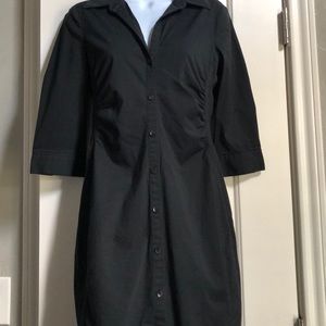 A silk long black dress